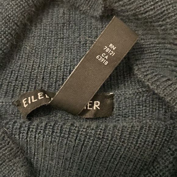 Eileen Fisher Italian Yarn Merino Wool Mock Turtleneck Sweater - Picture 6 of 6